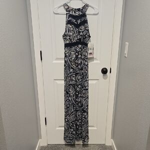 Honey and Rosie Navy and White Floral Maxi Dress